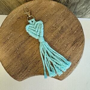 Macrame Charm Purse Keychain Heart Bag Charm FAST SHIP NEW